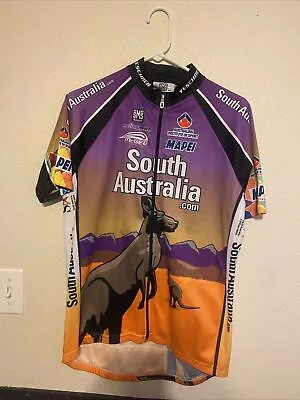 Mens 2XL 54 SMS South Australia Cycling Jersey Kangaroos Santini Mapei Shirt • $34.99