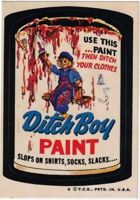 1974 Topps Original  Wacky Packages 6th Ditch Boy Paint • $2.75