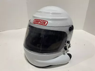 Vintage Simpson Fresh Air Pipe Helmet Auto Racing Size 7 3/8 • $160