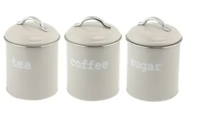 £7.99 • Buy Grey Wooden 6 Cup Mug Tree, Bread Bin & 3pc Storage Canisters Set/Single -Choose