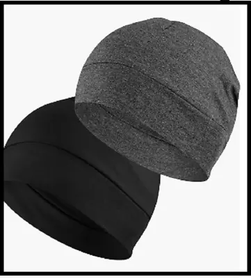 Cotton Skull Caps For Men Women2-Pack Lightweight Beanie Sleep Hats Breathab • $13.60