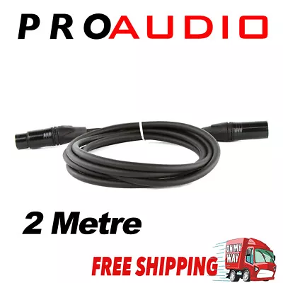 2m 3-Pin XLR Balanced Audio Extension Cable Microphone Lead Mic Cord Cannon Plug • $8.90