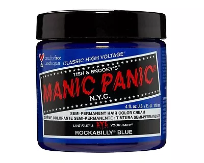 Manic Panic High Voltage Classic Semi-Permanent Hair Dye ROCKABILLY BLUE 4oz • $13.44