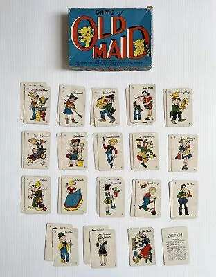 Vintage 1936 Milton Bradley Old Maid Card Game No. 4681 READ • $19.95