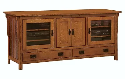 Amish Royal Mission Arts & Crafts TV Stand Console Solid Wood 72 W • $2699