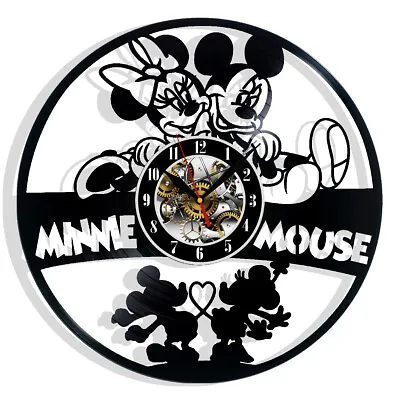 Minnie Mouse Mickey Mouse Vinyl Wall Clock Gift Birthday Holiday Art Home Decor • $13.99