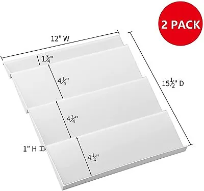 2pack Adjustable Spice Rack 4 Tier Expandable Tray Drawer Organizer 12  To 24  • $22.99