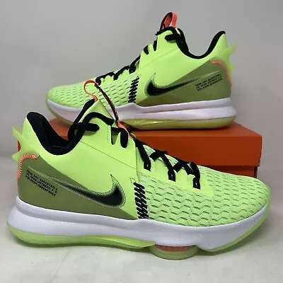 Nike Lebron Witness 5 Mens Basketball Shoes Lime Green CQ9380-300 NEW Multi Sz • $64.94