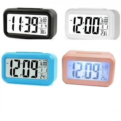 $11 • Buy Digital Bedside LED Snooze Alarm Clock Time Temperature Day/Night Desktop Clock