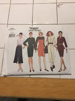 Vogue 1469 Basic Design Jackets Skirt Dress Size 12-14-16  1994 • $8.99