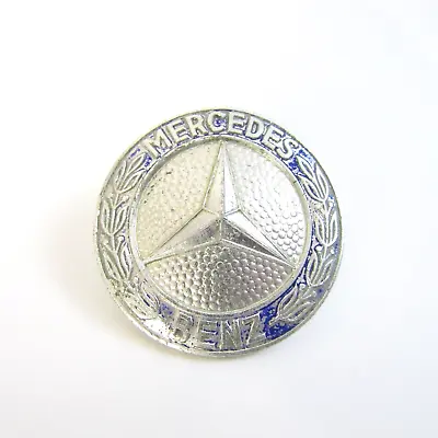 MERCEDES BENZ 1973-80 W116 Hood Grille Badge Emblem OEM Vintage Chrome Logo • $18.99