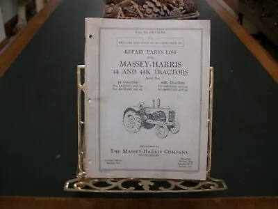 Massey-harris 44 & 44k Tractors. Spare Parts Catalogue.circa 1949. • $49.50