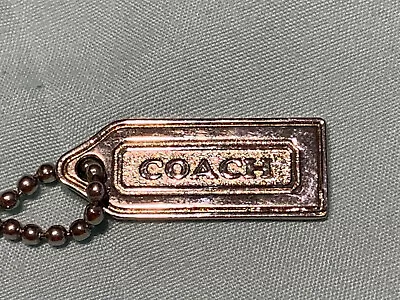 $7.99 • Buy Coach Silver Logo Hang Tag / Bag Charm. Silver Chain 1 1/4   IV# 64