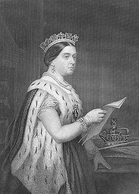 England Britain UK QUEEN VICTORIA Alexandrina 1870 Art Print Engraving Portrait • $22.99