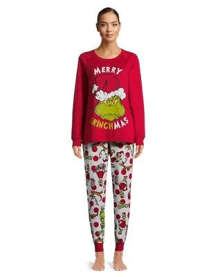 Dr Seuss The Grinch Matching Family Couples Pjs Pajamas Sz Large (12-14) Womens • $21