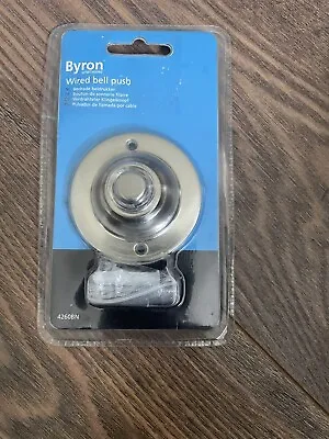 £8.50 • Buy Byron Wired Door Bell Push Brushed NICKEL 4260BN