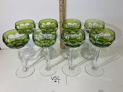 Val St Lambert Set Of 8 Wine Glasses • $500