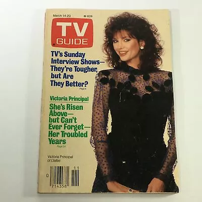 VTG TV Guide Magazine March 14-20 1987 - Victoria Principal / Newsstand • $13.45