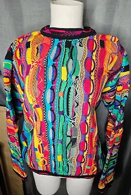 COOGI Cotton Knitted Sweater 3D Knit Size S Made In Australia Vintage 90s • $329.25