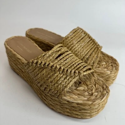 $179.99 • Buy Paloma Barcelo Womens Rafna Platform Wedge Sandals Brown Leather Sole 6 New