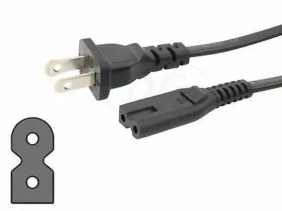 Lot Of 2 2 Prong Polarized Power Cord For Vizio LED TV Smart HDTV AC Wall Cable • $9.99