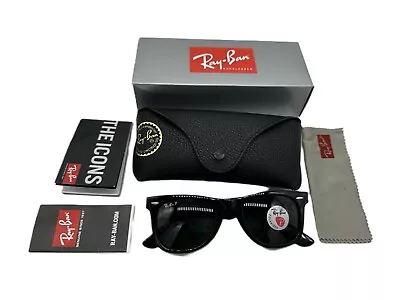 Ray Ban Wayfarer Black Polarized Sunglasses RB2140 901/58 50mm New Authentic • $109.99