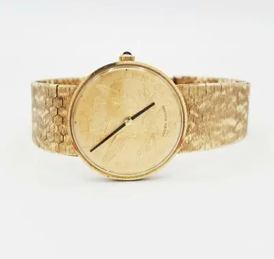 Lucien Piccard 14k Wristwatch & Band 10 Dollar Gold Eagle Coin 7 ½” Wrist • $2600
