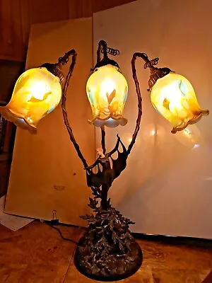 Original Carl Radke Bronze Lamp 25  Tall • $1500