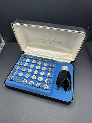 Franklin Mint Presidential Mini Sterling Silver Coin Set-Complete W Box & Loupe • $58.38