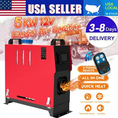 5000W Diesel Air Heater Parking Heater 5KW 12V All In One W/ LCD Remote Control • $97.48