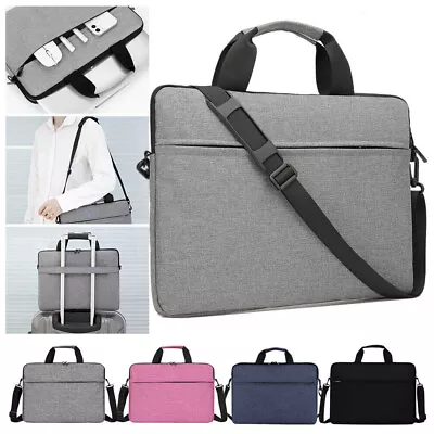 15.6 Inch Laptop PC Waterproof Shoulder Bag Carrying Soft Notebook Case Cover UK • £7.68