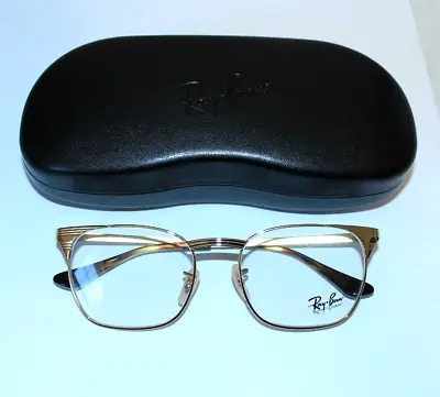 RAY-BAN Men's/Unisex Eyeglass Frames RB6386 2500 Gold 53-18-140 • $49
