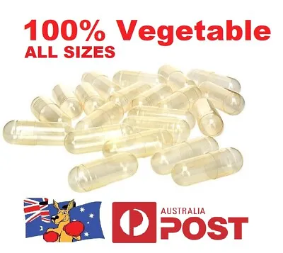 💊SIZE# 0 Empty Vegetable Capsules Medicine Pill Vitamins  Tablets - No Gelatin • $3.11