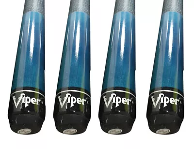 Viper Elite Wrapped Pool Cues - 19 And 20 Ounces - Blue - Set Of 4 • $154.99