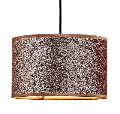 25cm Easy Fit Rose Copper Glitter Modern Ceiling Chandelier Lamp Shade Pendant  • £27.99
