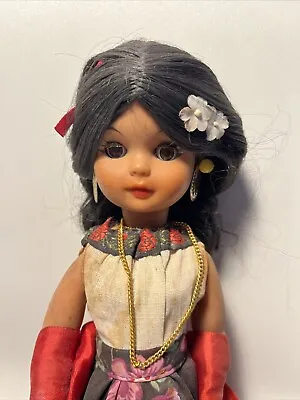 Vintage Mexico Charra Tipicas Vinyl Doll 13  - China Poblana - Sleepy Eyes B8 • $9