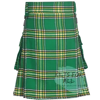 Irish Heritage Tartan Leather Straps Utility Kilts • $59.97