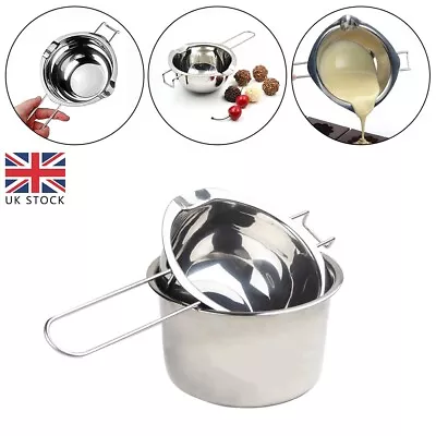 £8.62 • Buy 2x Stainless Steel Wax Melting Pot Double Boiler For DIY Candle Soap Making Tool