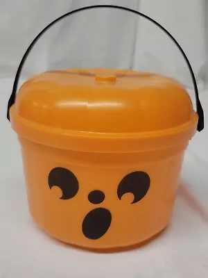 1986 McDonald's Happy Meal Orange Halloween McBoo Jack-O-Lantern Bucket Pail • $15