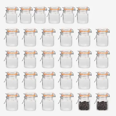 4 Oz Glass Jars With Airtight Lids And Leak Proof Rubber GasketSmall Mason • $36.77