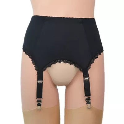 Allacki Solid Color Garter Belt 4 Straps Suspender Belt Lingerie For Women • $15.20