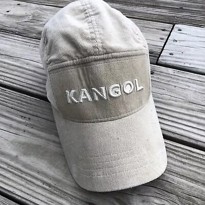 $15.99 • Buy Kangol Beige Corduroy Army Style Baseball Cap One Size FlexFit Embroidered