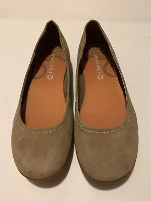 MERRELL Avesso  Suede Flats Slip-on Ballet Shoes Women’s Size 6M Otter Beige • $14.50