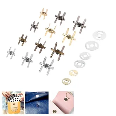 £4.19 • Buy 10Sets Magnetic Buttons Snaps Clasps For Purse Handbags Scrapbooking 10mm-18mm