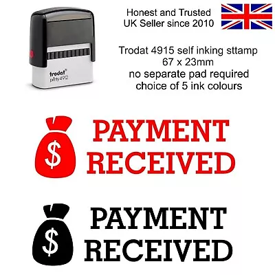 Payment Received Self Inking Rubber Stamp Office Accounts Shop Business • £13.50