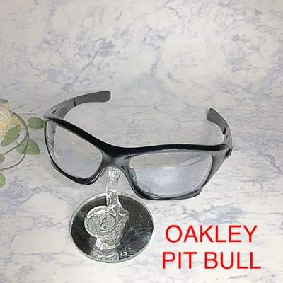 $296.18 • Buy OAKLEY PIT BULL 009161-11 39*58mm 120mm 145mm Black Clear AsianFit GoodCondition