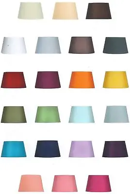 8  10  12  14  Cotton Textured Fabric Empire Drum Shade Table Ceiling Lampshade • £12.88