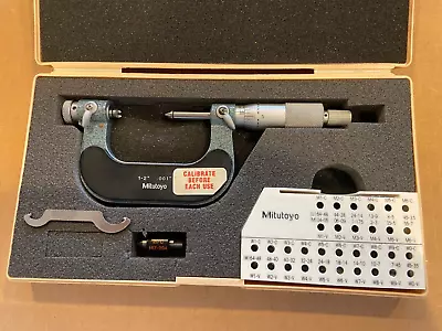 Mitutoyo 126--138 Screw Thread Micrometer 1-2 • $249