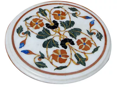 15  Marble Corner Table Top Inlay Floral Art Handmade Work Home Decor • £304.62