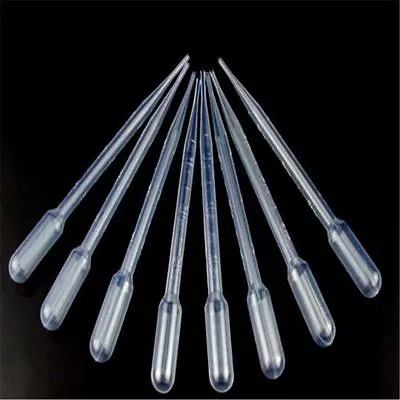 3ml Disposable Polyethylene Eye Dropper Set Transfer Graduated Pipettes - 8 Pack • $4.98